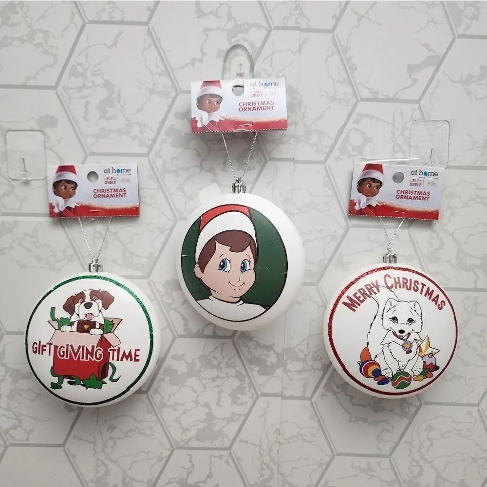NWT Elf on the shelf Elf pets Arctic Fox & St. Bernard Christmas tree ornaments